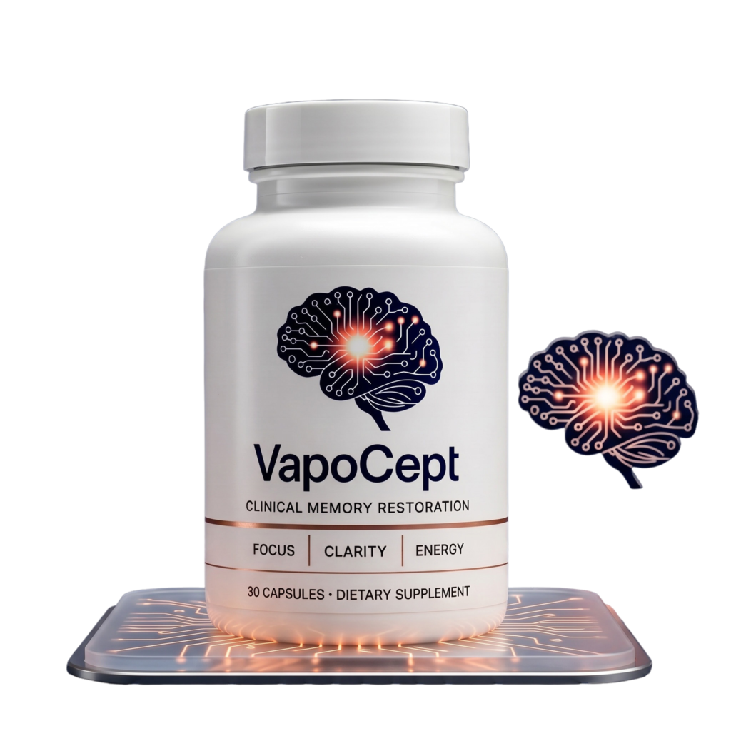 VapoCept bottle — clinical memory restoration dietary supplement